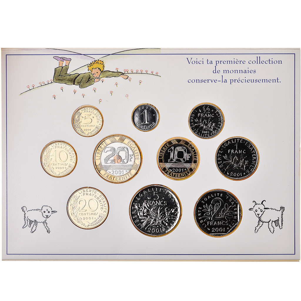 Coin, France, Petit Prince, Set, 2000, Paris, 5 c à 20 Fr, MS(65-70)