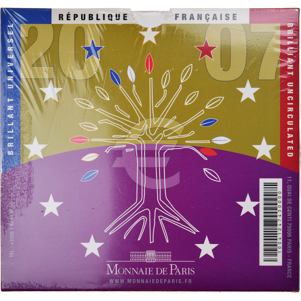 Frankrijk, 1 Cent to 2 Euro, 2007, BU, FDC, n.v.t.