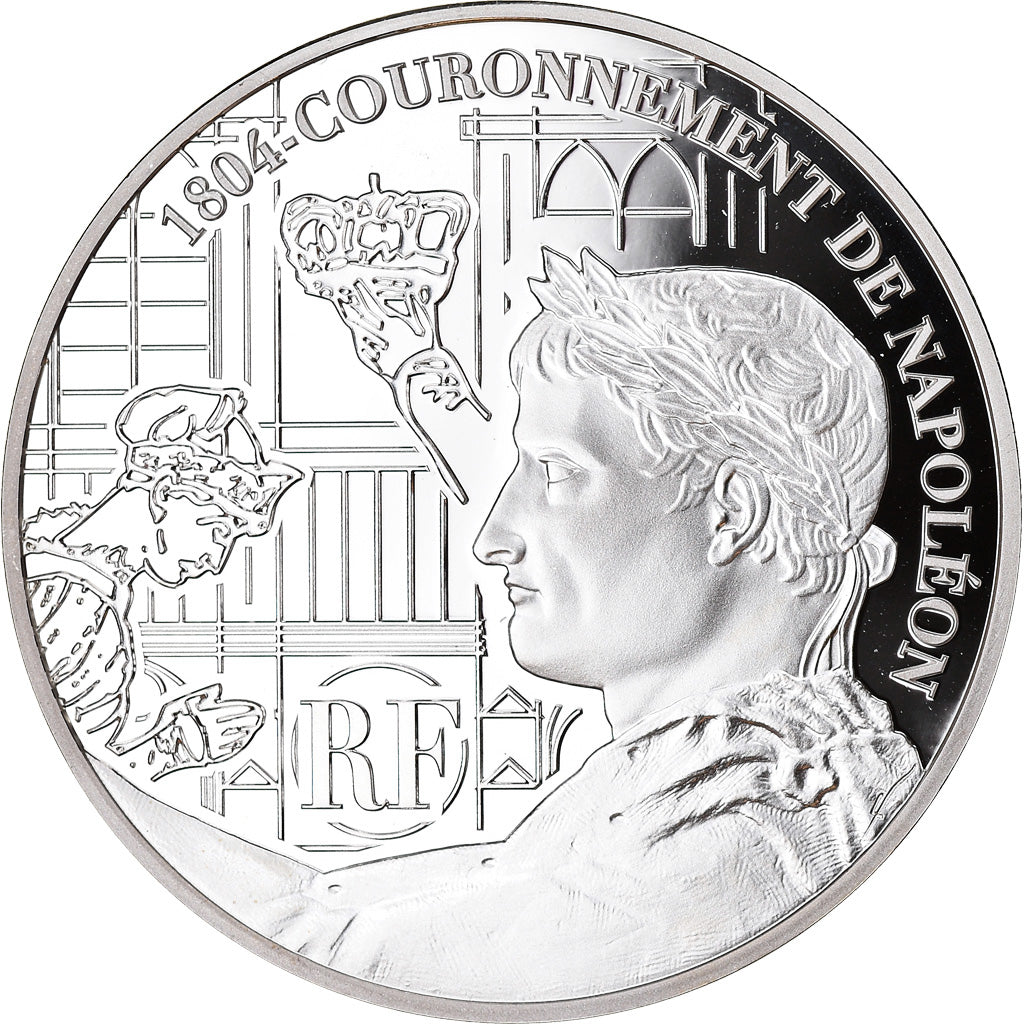 France, 1-1/2 Euro, Couronnement de Napoléon, 2004, BE, FDC, Argent, Gadoury:EU
