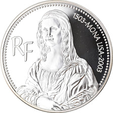 France, 1-1/2 Euro, Mona Lisa, 2003, BE, MS(65-70), Silver, Gadoury:EU33