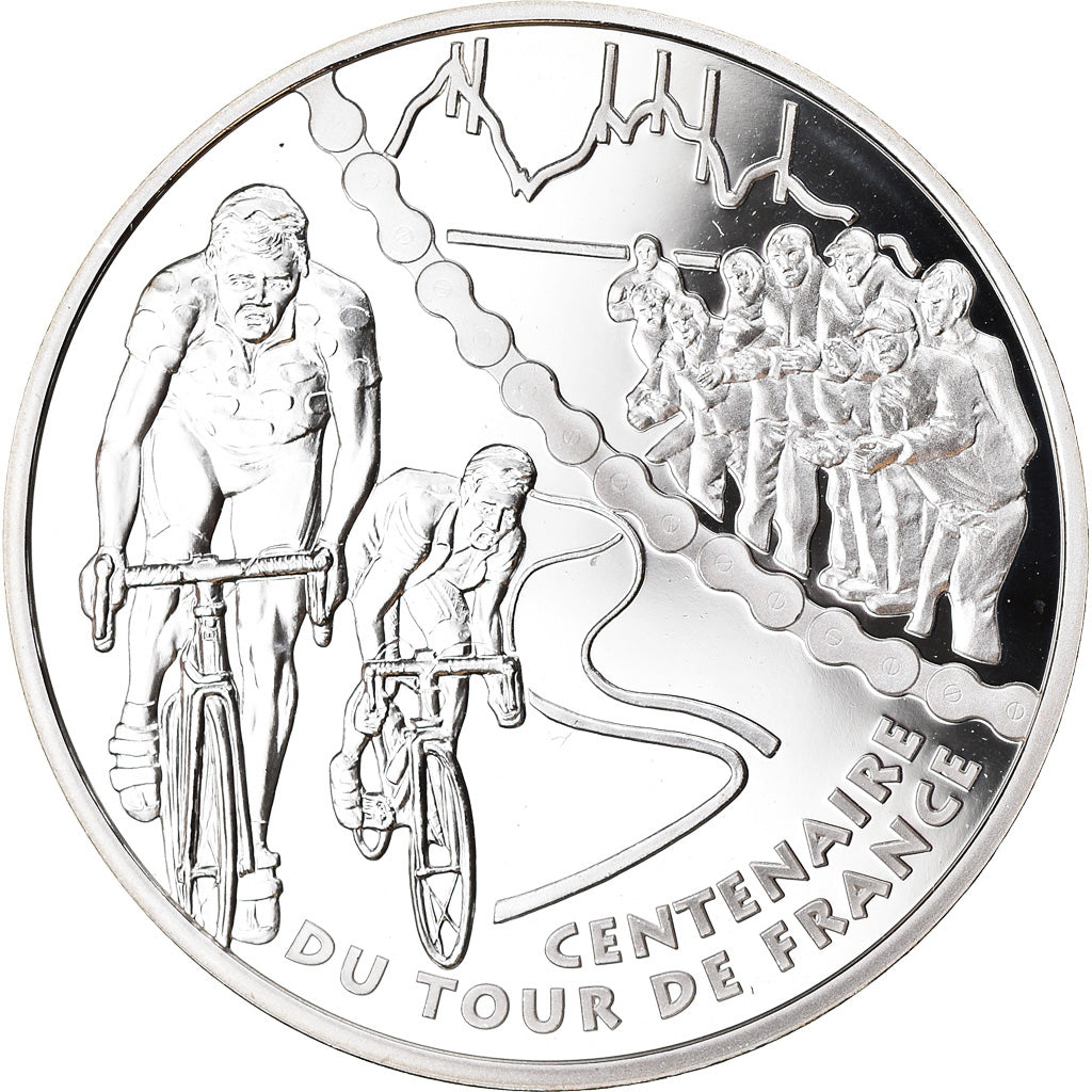 Francia, 1-1/2 Euro, Tour de France, 2003, BE, FDC, Plata, Gadoury:EU71, KM:1323