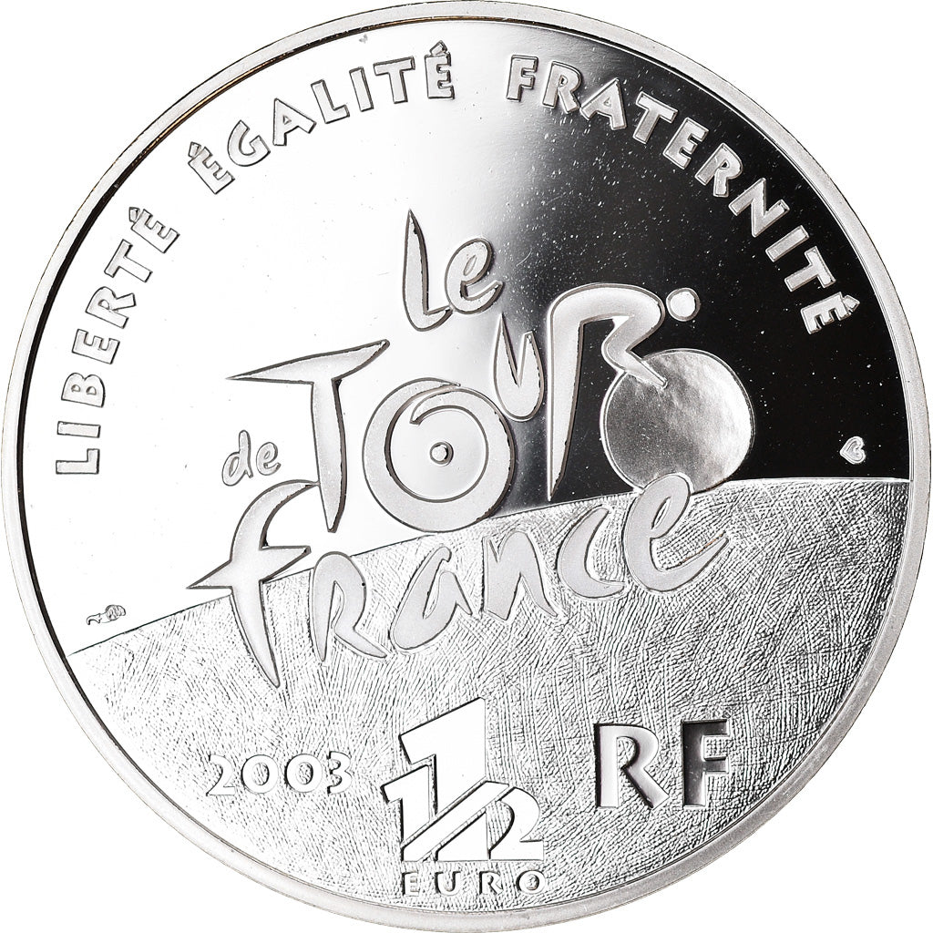 Francia, 1-1/2 Euro, Tour de France, 2003, BE, FDC, Plata, Gadoury:EU71, KM:1323