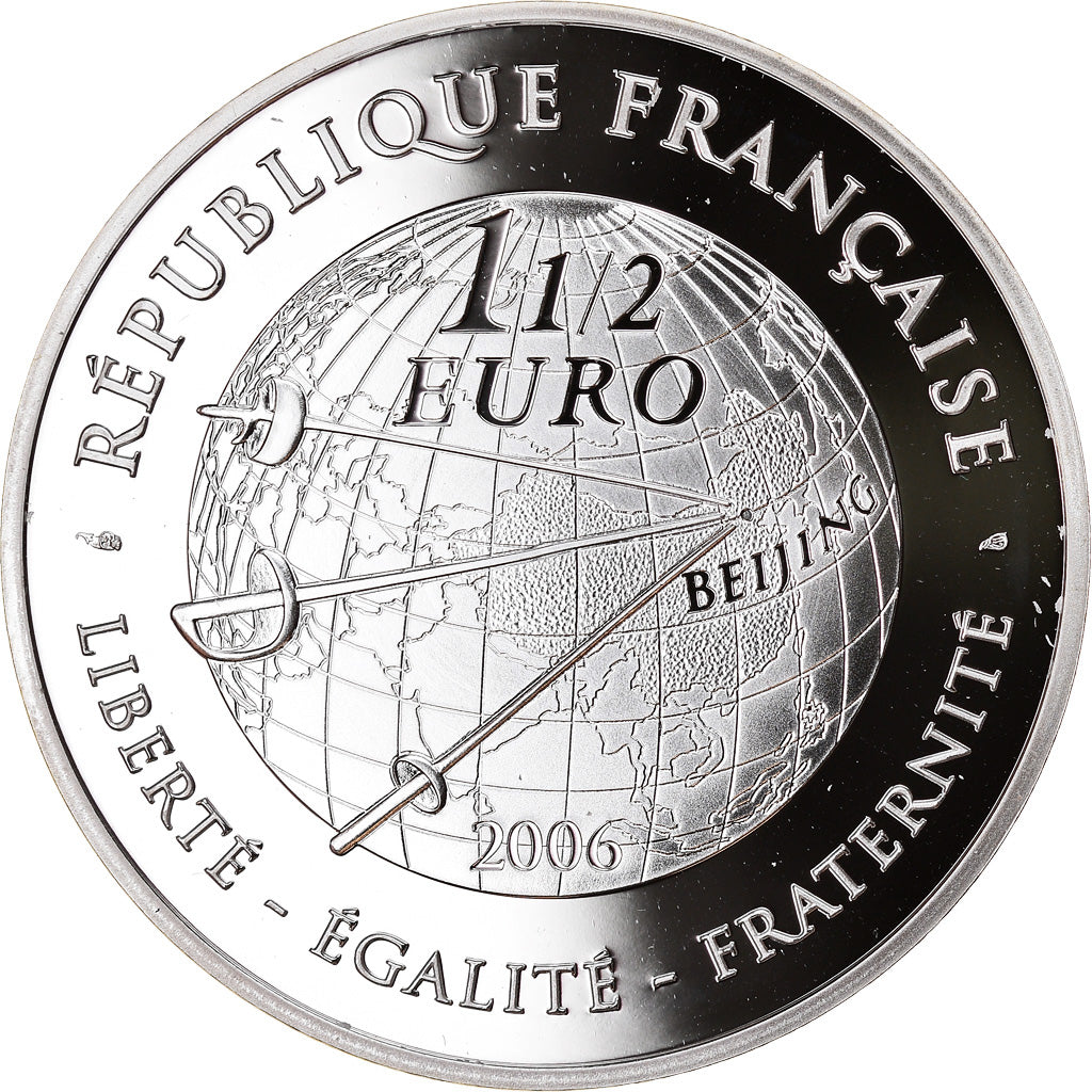 Frankrijk, 1-1/2 Euro, Escrime - Jeux d'été, 2006, FDC, Zilver, KM:2041