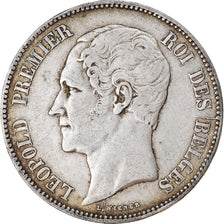 Monnaie, Belgique, Leopold I, 5 Francs, 5 Frank, 1849, TB+, Argent, KM:17
