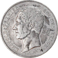 Münze, Belgien, Leopold I, 5 Francs, 5 Frank, 1852, S+, Silber, KM:17