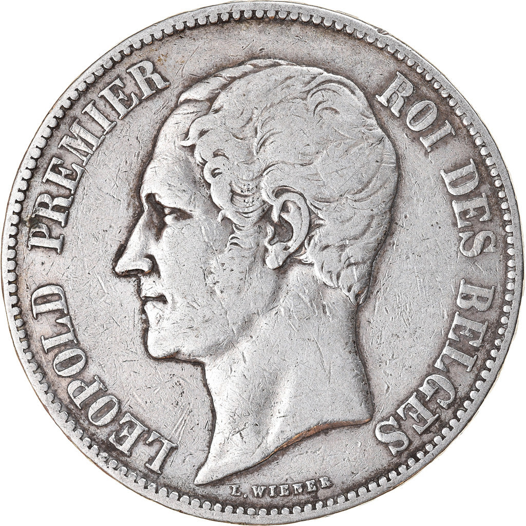 Coin, Belgium, Leopold I, 5 Francs, 5 Frank, 1853, VF(30-35), Silver, KM:17