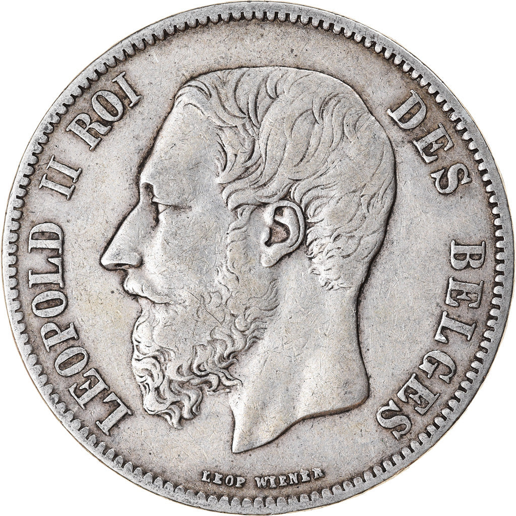 Monnaie, Belgique, Leopold II, 5 Francs, 5 Frank, 1869, TB, Argent, KM:24