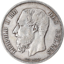 Monnaie, Belgique, Leopold II, 5 Francs, 5 Frank, 1869, TB, Argent, KM:24