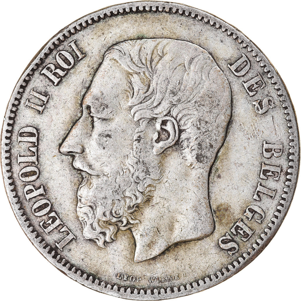 Coin, Belgium, Leopold II, 5 Francs, 5 Frank, 1869, VF(30-35), Silver, KM:24