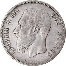 Coin, Belgium, Leopold II, 5 Francs, 5 Frank, 1870, VF(20-25), Silver, KM:24