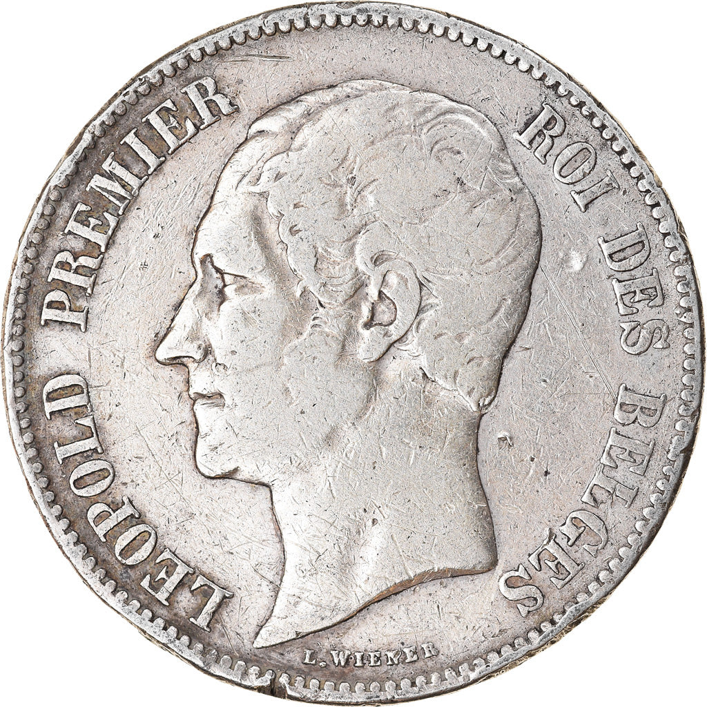 Coin, Belgium, Leopold I, 5 Francs, 5 Frank, 1851, VF(20-25), Silver, KM:17