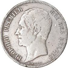 Moneta, Belgio, Leopold I, 5 Francs, 5 Frank, 1851, MB, Argento, KM:17