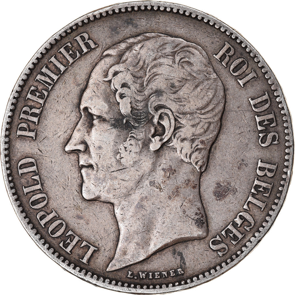 Monnaie, Belgique, Leopold I, 5 Francs, 5 Frank, 1851, TB+, Argent, KM:17