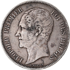 Monnaie, Belgique, Leopold I, 5 Francs, 5 Frank, 1851, TB+, Argent, KM:17