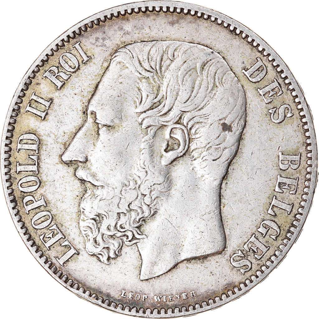 Coin, Belgium, Leopold II, 5 Francs, 5 Frank, 1873, VF(30-35), Silver, KM:24