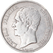 Munten, België, Leopold I, 5 Francs, 5 Frank, 1850, FR, Zilver, KM:17