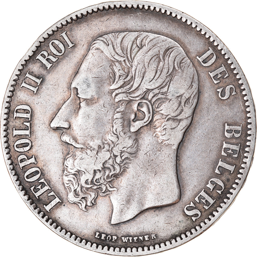 Coin, Belgium, Leopold II, 5 Francs, 5 Frank, 1872, VF(30-35), Silver, KM:24