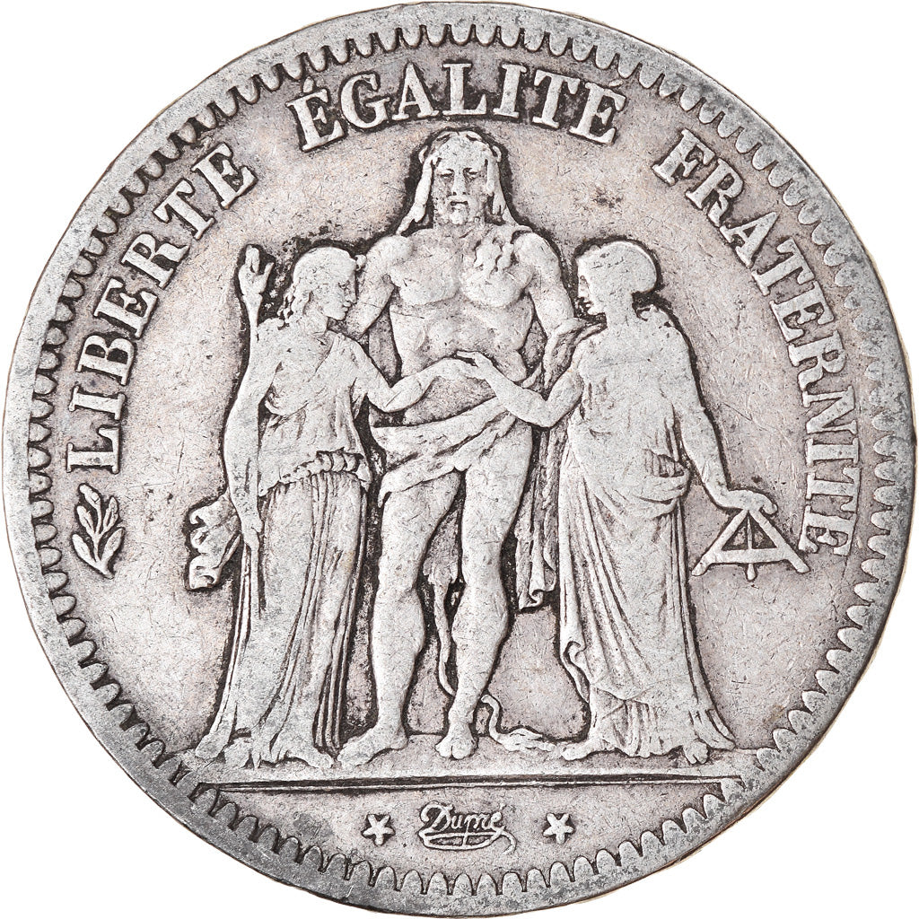 Monnaie, France, Hercule, 5 Francs, 1849, Paris, TB, Argent, Gadoury:683