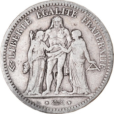 Monnaie, France, Hercule, 5 Francs, 1849, Paris, TB, Argent, Gadoury:683