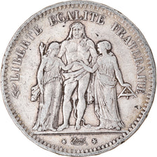 Monnaie, France, Hercule, 5 Francs, 1849, Paris, TB, Argent, Gadoury:683