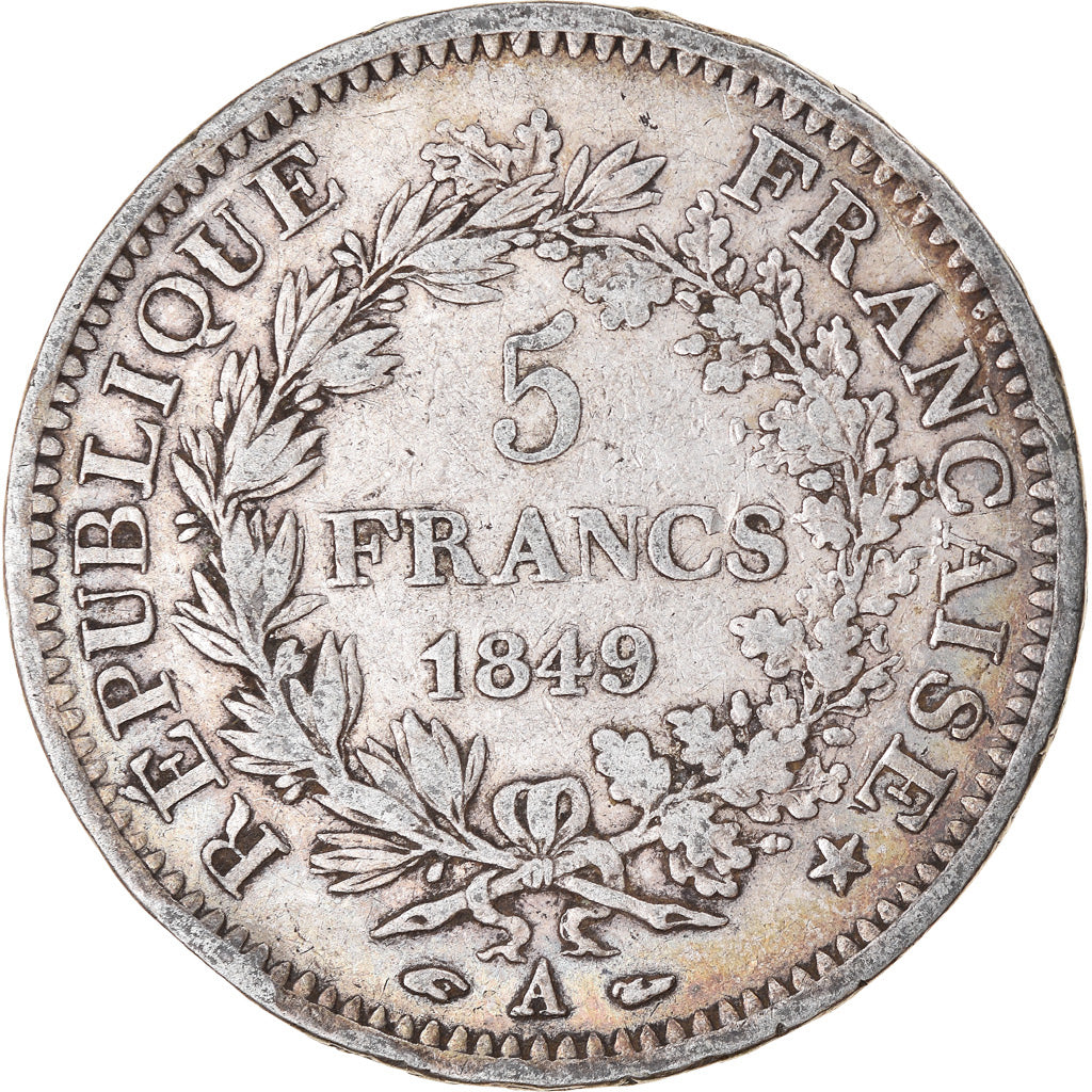 Monnaie, France, Hercule, 5 Francs, 1849, Paris, TB, Argent, Gadoury:683