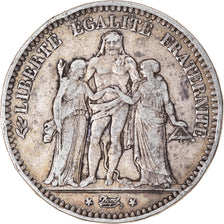 Monnaie, France, Hercule, 5 Francs, 1849, Paris, TB, Argent, Gadoury:683