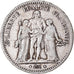 Moneta, Francia, Hercule, 5 Francs, 1849, Paris, MB, Argento, KM:756.1