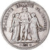 Moneda, Francia, Hercule, 5 Francs, 1849, Paris, BC+, Plata, KM:756.1