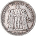 Moneta, Francja, Hercule, 5 Francs, 1848, Strasbourg, VF(20-25), Srebro