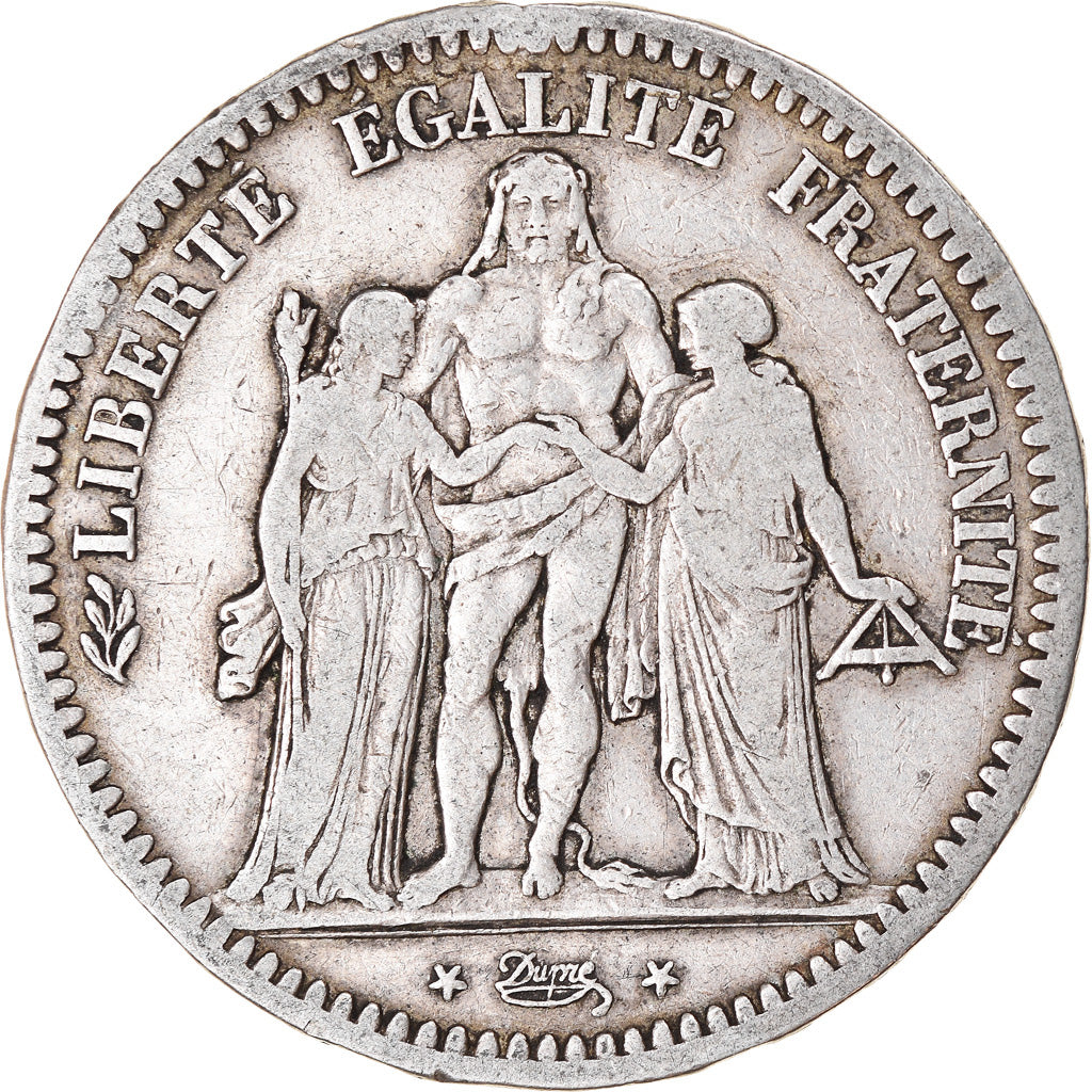 Monnaie, France, Hercule, 5 Francs, 1848, Paris, TB, Argent, Gadoury:683