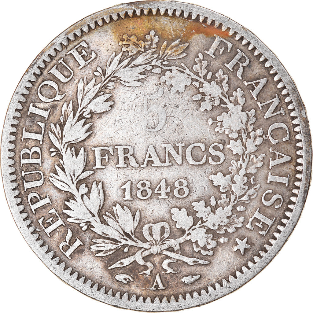 Monnaie, France, Hercule, 5 Francs, 1848, Paris, TB, Argent, Gadoury:683