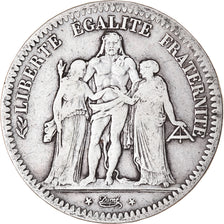 Moneta, Francia, Hercule, 5 Francs, 1848, Paris, MB, Argento, KM:756.1