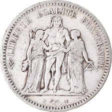 Monnaie, France, Hercule, 5 Francs, 1848, Paris, TB, Argent, Gadoury:683