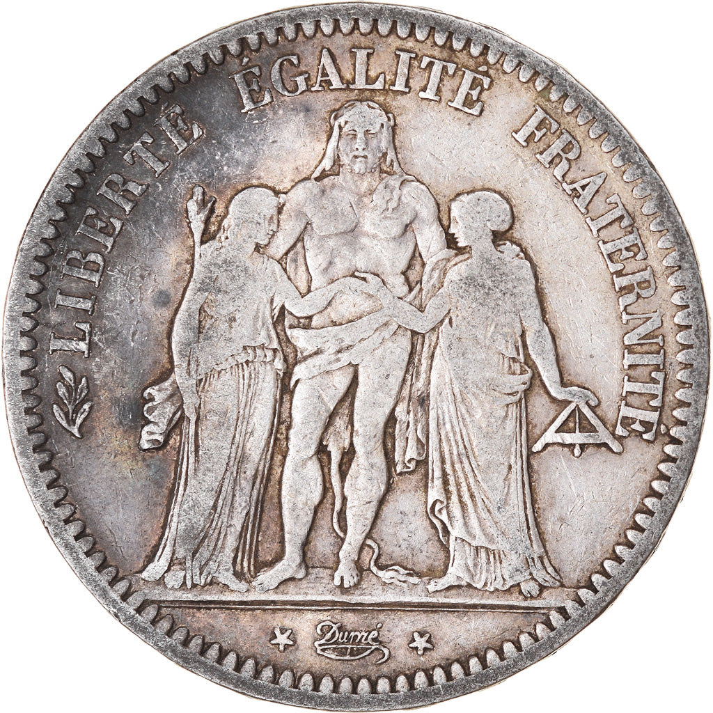 Monnaie, France, Hercule, 5 Francs, 1848, Paris, TB, Argent, Gadoury:683