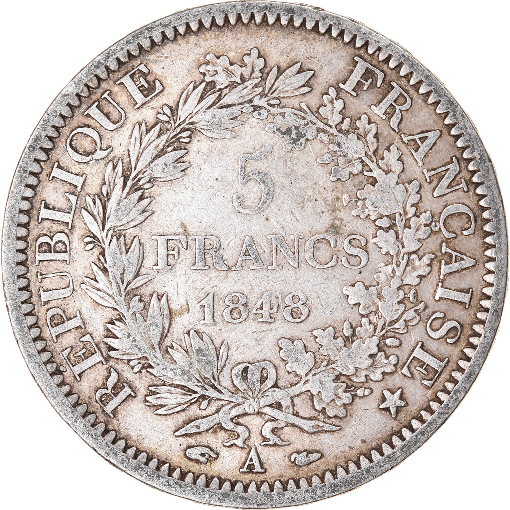 Monnaie, France, Hercule, 5 Francs, 1848, Paris, TB, Argent, Gadoury:683