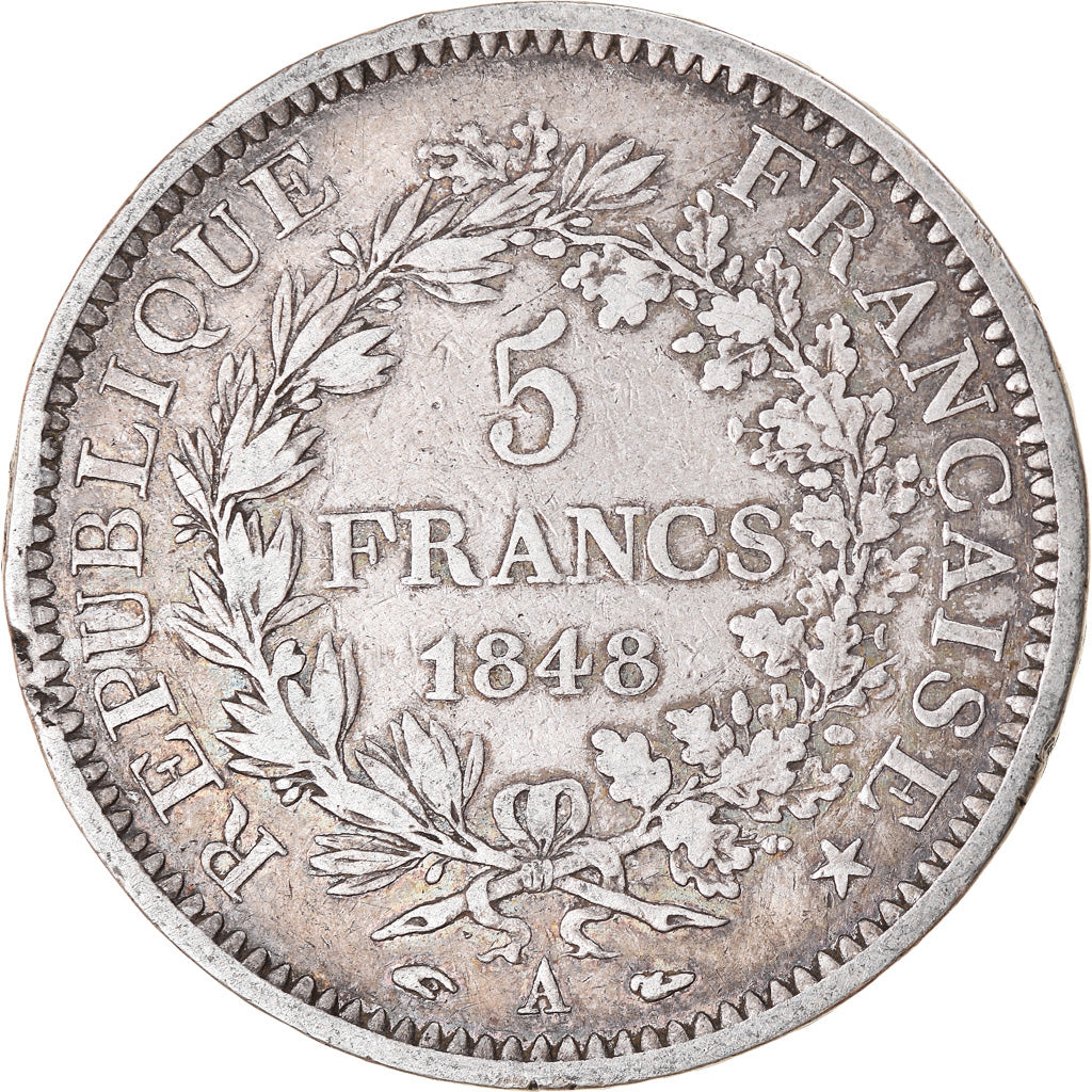 Monnaie, France, Hercule, 5 Francs, 1848, Paris, TB+, Argent, Gadoury:683