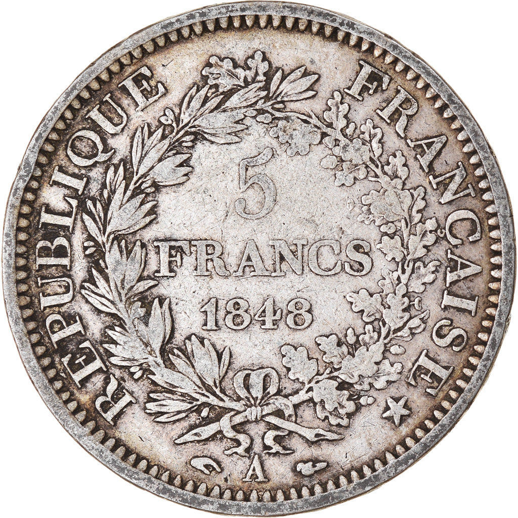 Monnaie, France, Hercule, 5 Francs, 1848, Paris, TB+, Argent, Gadoury:683