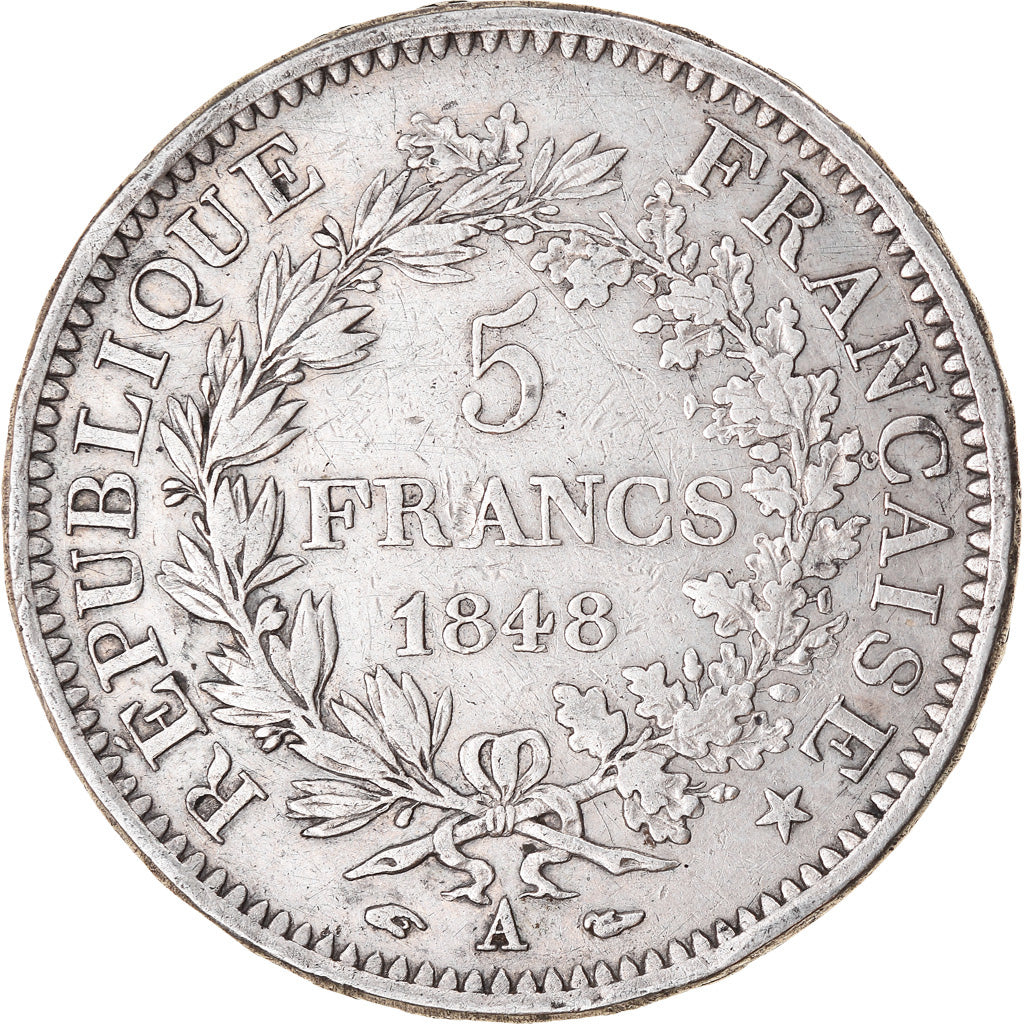 Monnaie, France, Hercule, 5 Francs, 1848, Paris, TB+, Argent, Gadoury:683