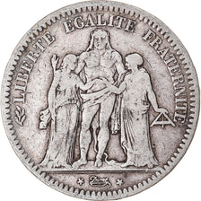 Coin, France, Hercule, 5 Francs, 1849, Strasbourg, VF(20-25), Silver, KM:756.2