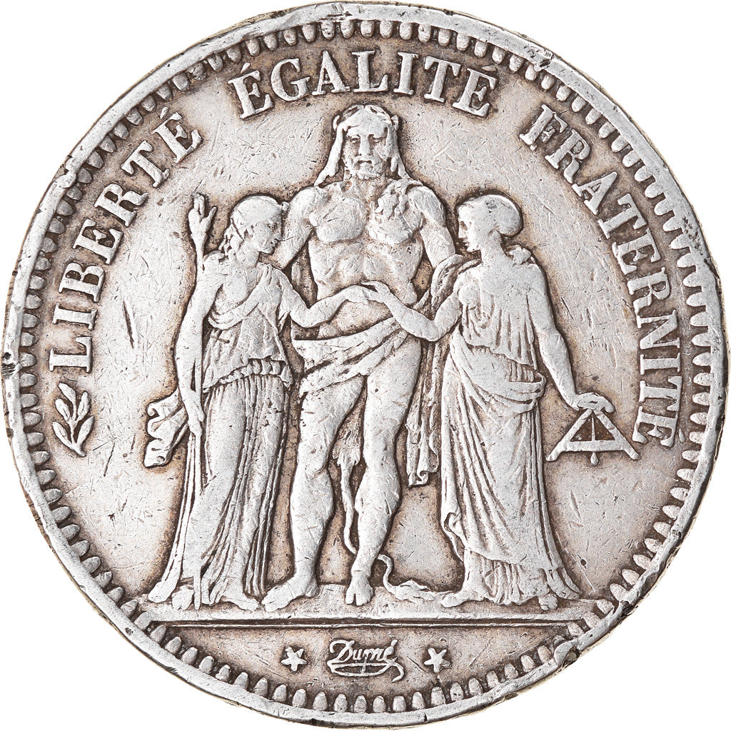 Coin, France, Hercule, 5 Francs, 1849, Strasbourg, VF(30-35), Silver, KM:756.2