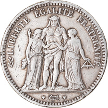 Coin, France, Hercule, 5 Francs, 1849, Strasbourg, VF(30-35), Silver, KM:756.2