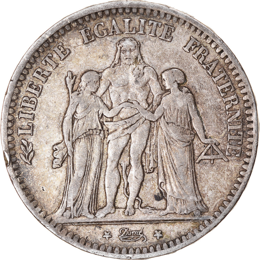 Coin, France, Hercule, 5 Francs, 1849, Strasbourg, VF(30-35), Silver, KM:756.2