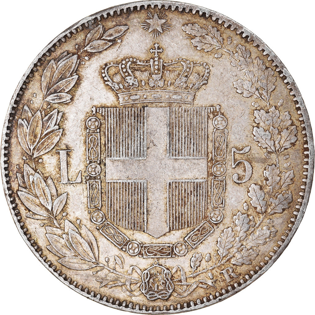 Monnaie, Italie, Umberto I, 5 Lire, 1879, Rome, TB+, Argent, KM:20