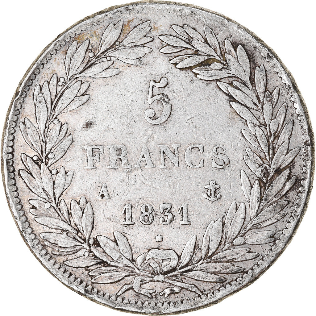 Coin, France, Louis - Philippe, 5 Francs, 1831, Paris, Tranche en relief