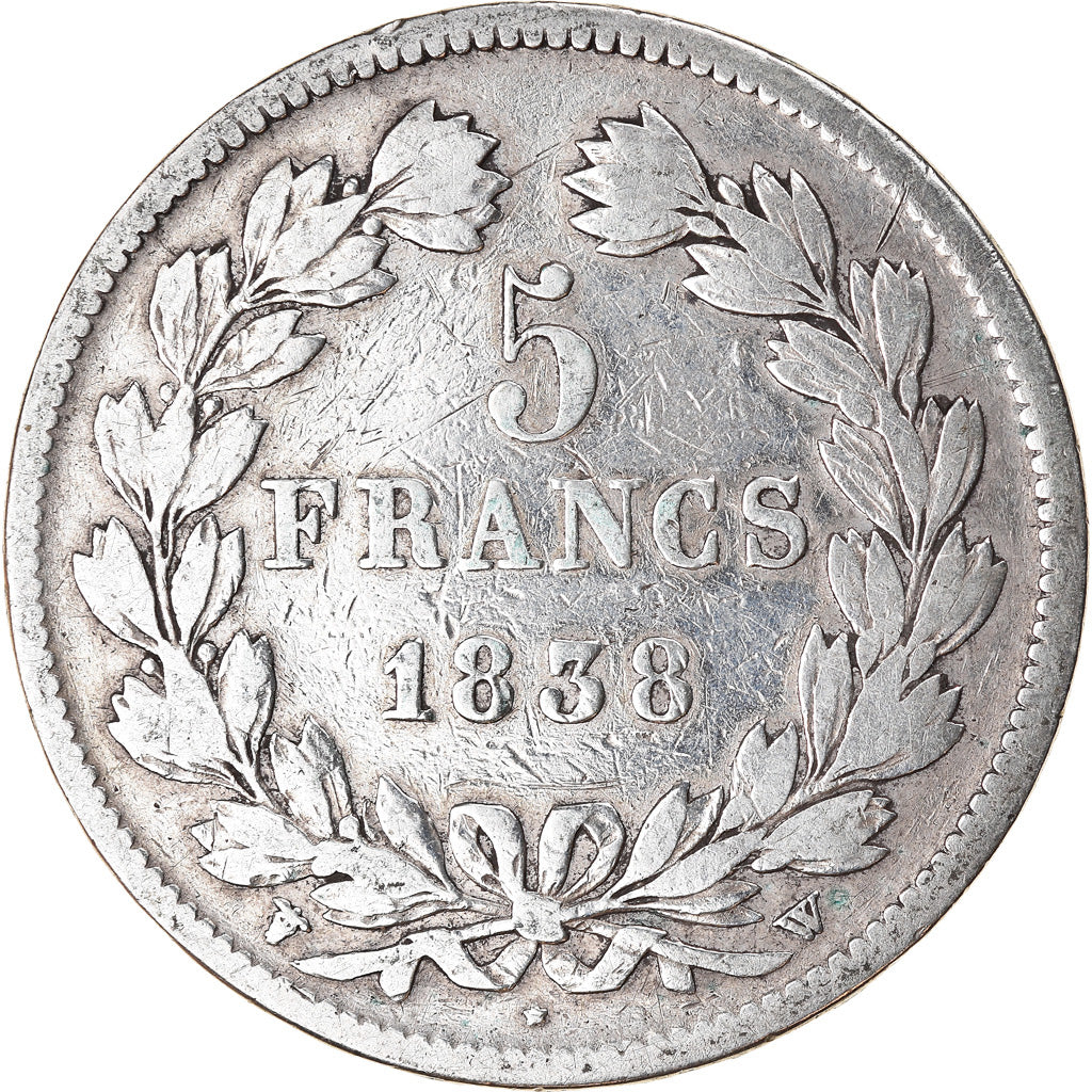 Monnaie, France, Louis-Philippe, 5 Francs, 1838, Lille, TB+, Argent
