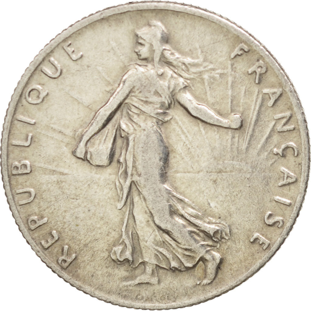 France, Semeuse, 50 Centimes, 1908, Paris, AU(50-53), Silver, KM:854,Gadoury 420