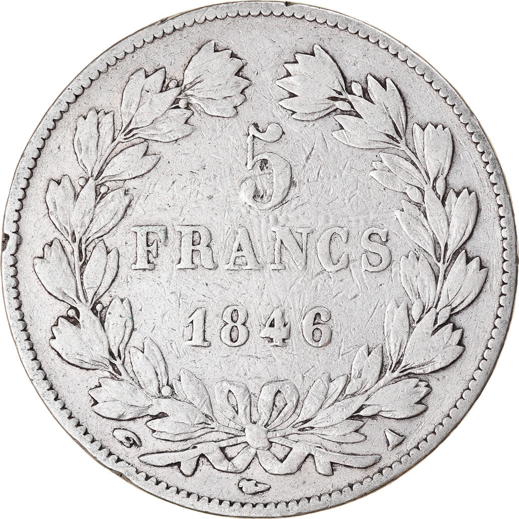 Monnaie, France, Louis-Philippe, 5 Francs, 1846, Paris, TB, Argent
