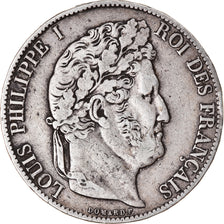 Coin, France, Louis-Philippe, 5 Francs, 1847, Paris, VF(30-35), Silver