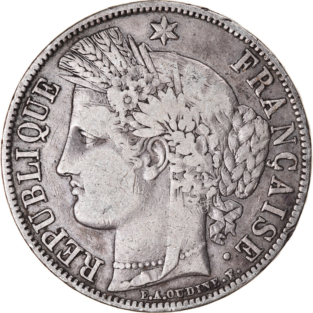 Coin, France, Cérès, 5 Francs, 1851, Paris, VF(30-35), Silver, KM:761.1
