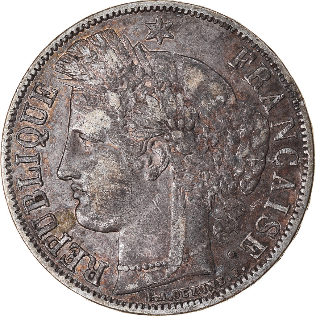 Coin, France, Cérès, 5 Francs, 1851, Paris, VF(30-35), Silver, KM:761.1